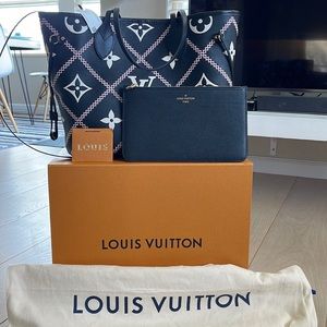 Louis Vuitton 2022 Limited Edition Monogram Empreinte Neverfull MM With Pochette